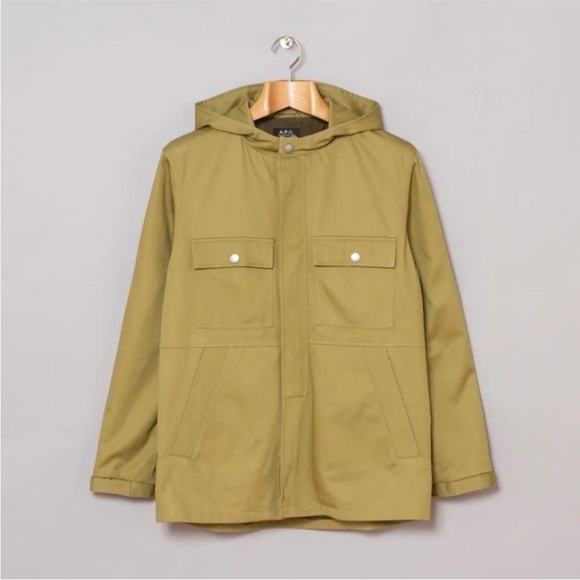 A.P.C. Jackets & Blazers - APC Tan Hooded Jacket
